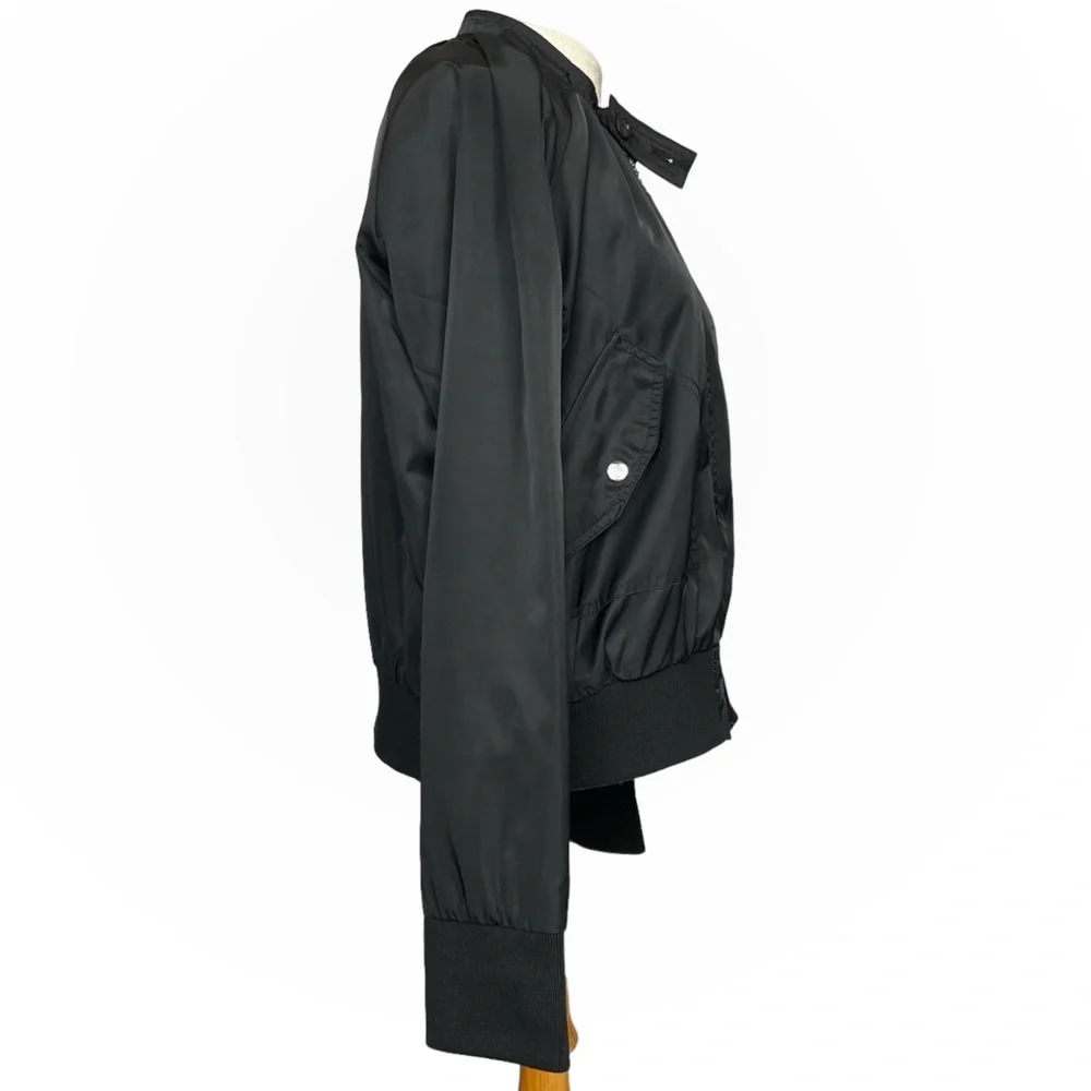 Free People ‘Midnight Bomber’ Full Zip Jacket in Black Size Medium - Picture 6 of 12